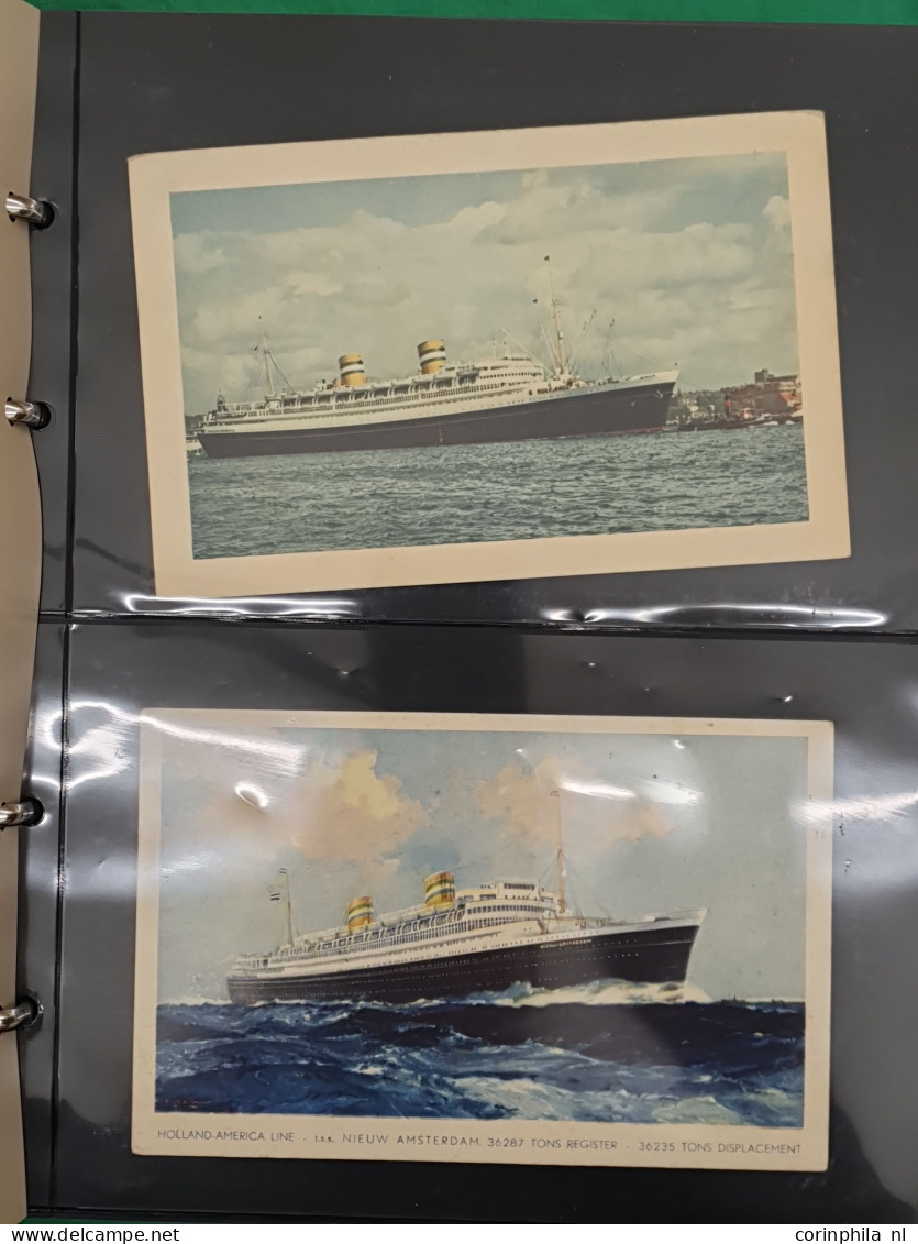 Cover Ships, Holland America Line (approx. 400 Postcards) Including Some Older In 3 Safe Albums - Other & Unclassified