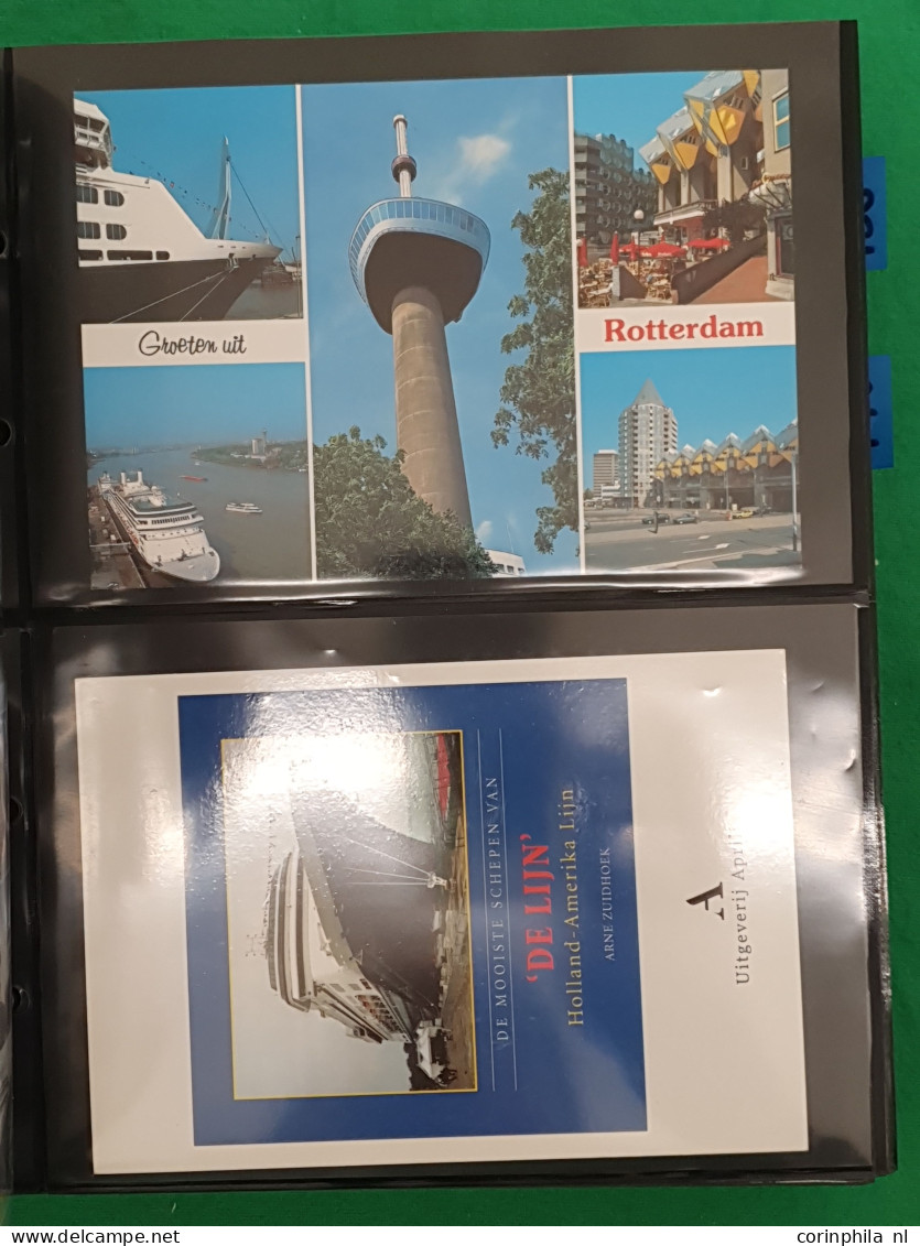 Cover ships, Holland America Line (approx. 400 postcards) including some older in 3 Safe albums