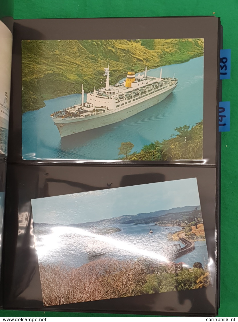 Cover ships, Holland America Line (approx. 400 postcards) including some older in 3 Safe albums