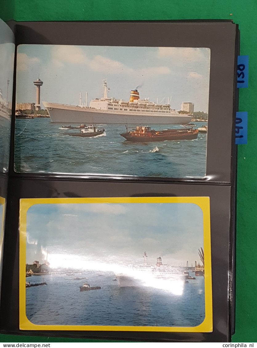 Cover ships, Holland America Line (approx. 400 postcards) including some older in 3 Safe albums