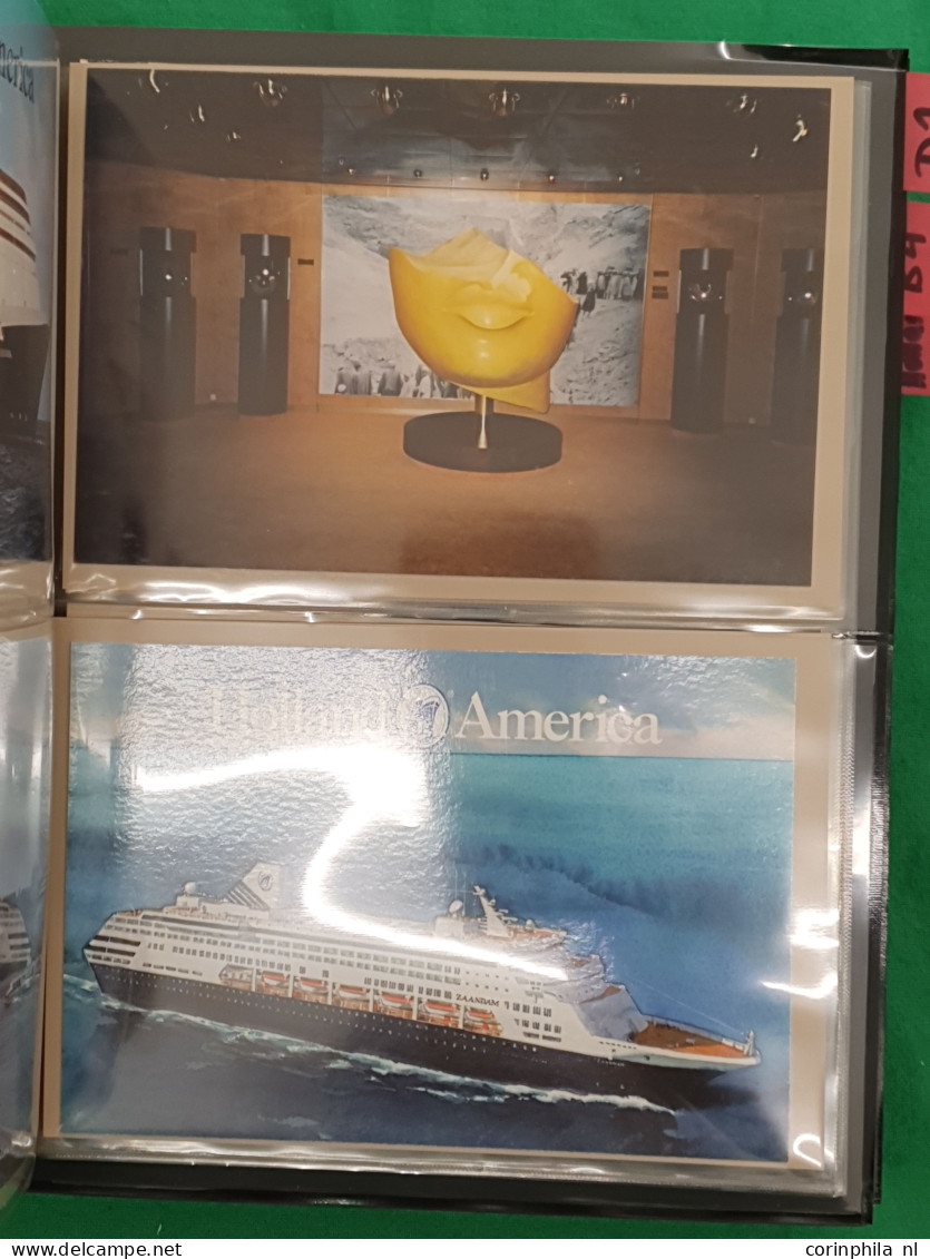 Cover ships, Holland America Line (approx. 400 postcards) including some older in 3 Safe albums