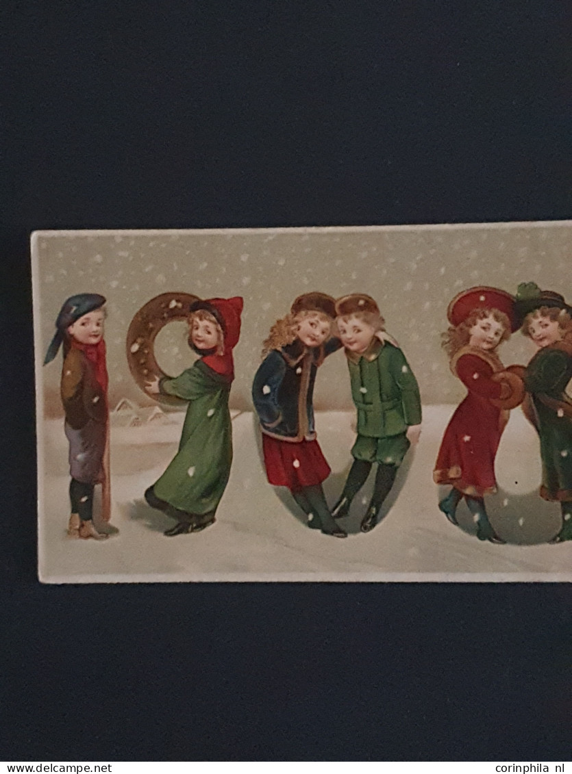 Cover Christmas, Easter and related topics (Santa Claus, snowman) 100s of postcards from 1900 onwards (mainly pre 1940) 