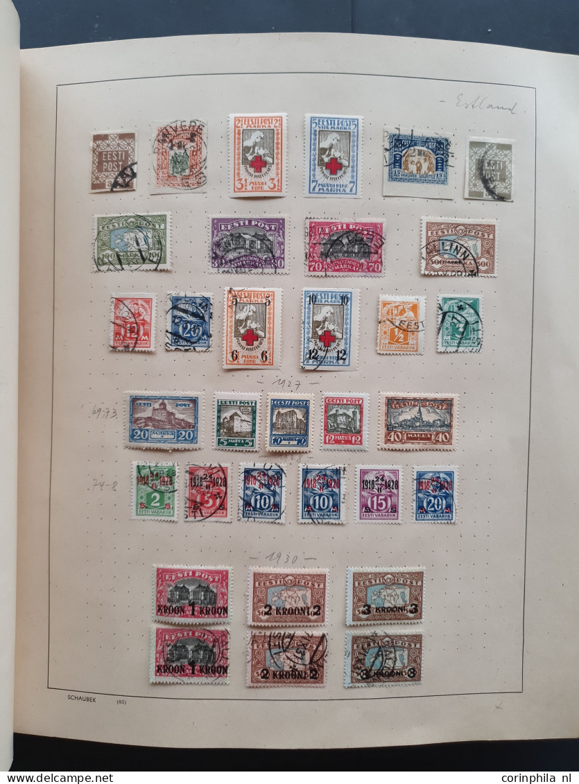 1849-1945c. Collection Used And * With Many Better Items Including Baltic States, Belgium, Denmark, France, Greece, Ital - Collections (en Albums)