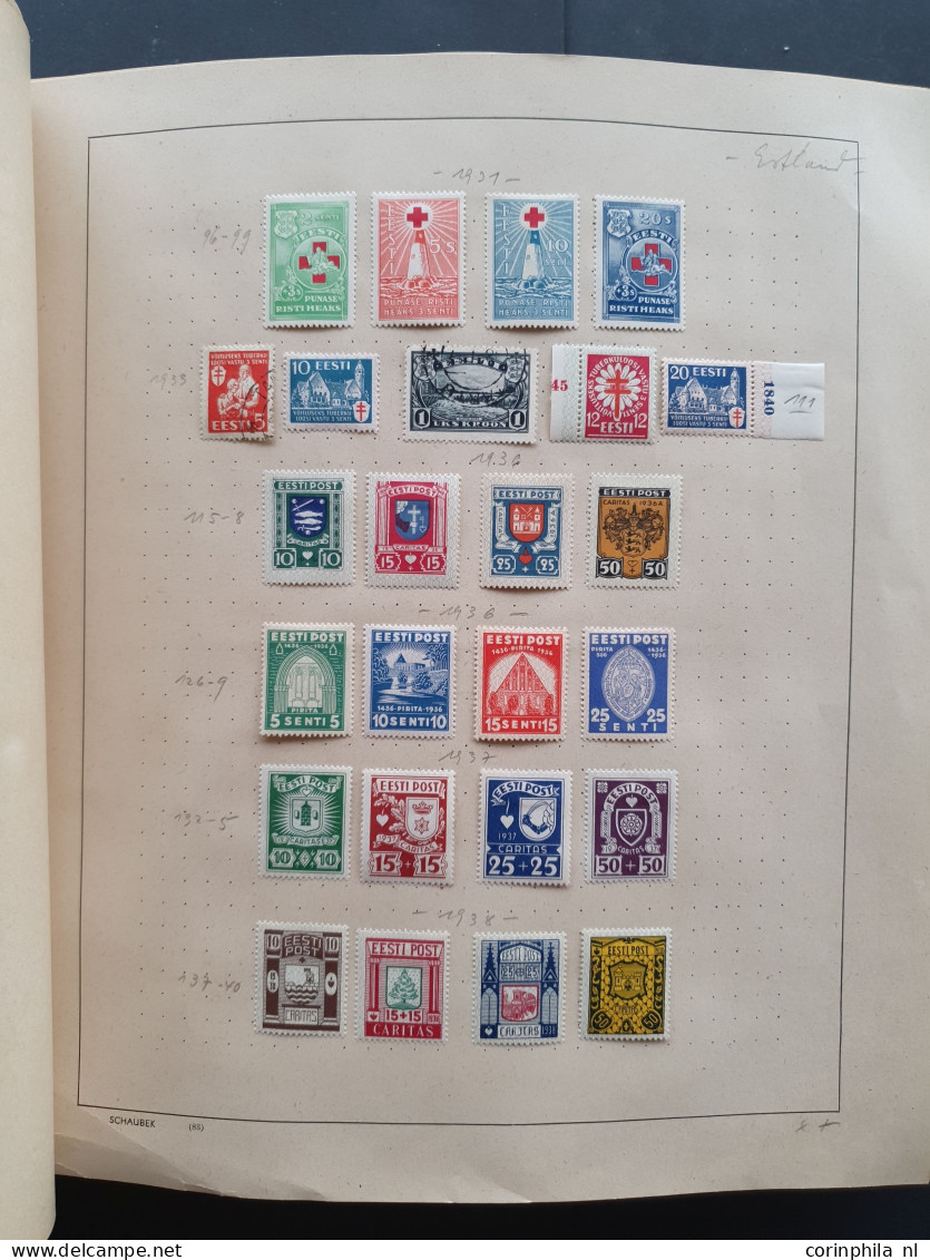 1849-1945c. Collection Used And * With Many Better Items Including Baltic States, Belgium, Denmark, France, Greece, Ital - Collections (en Albums)