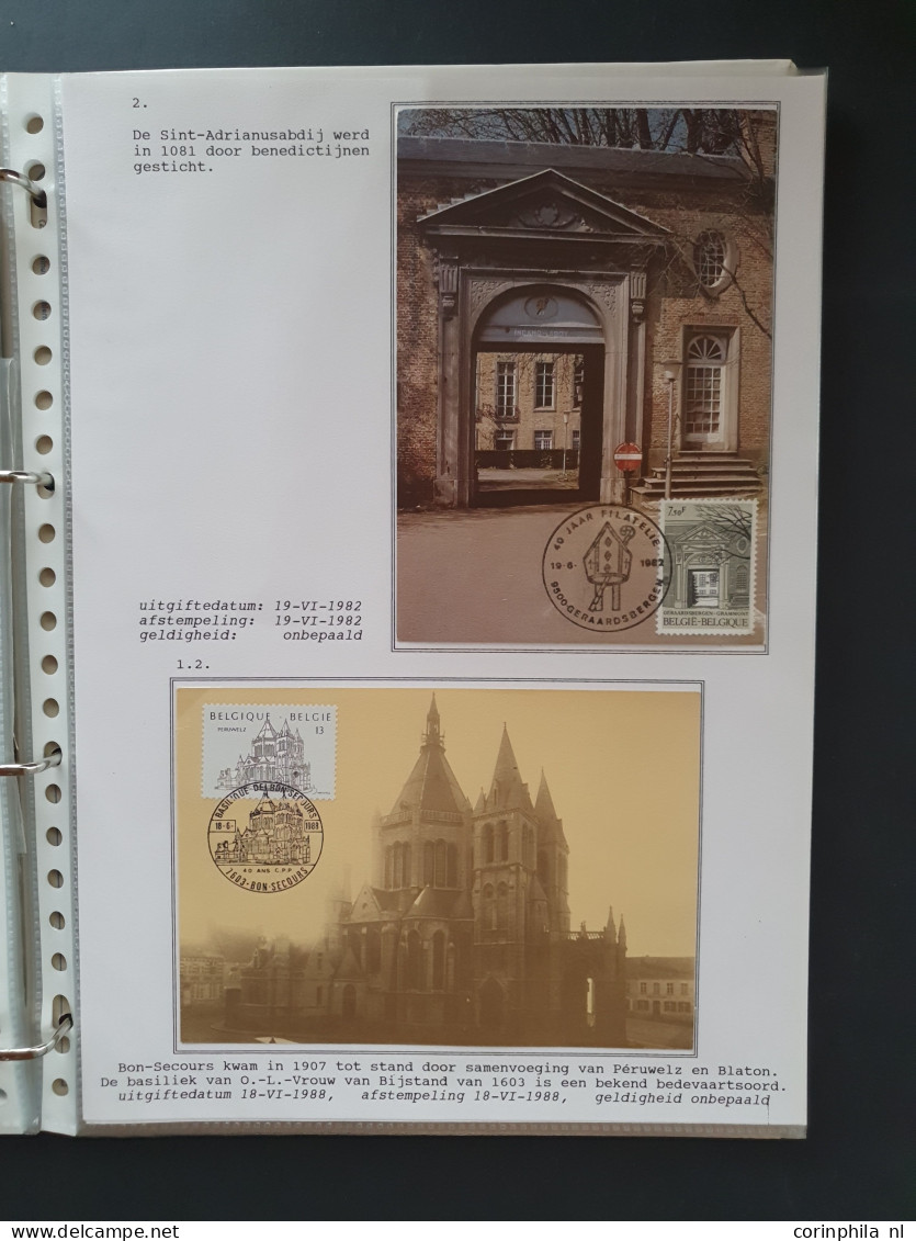 Cover 1915-1984c. topics collection Maximum Cards (approx. 170 ex.) France, Belgium and Spain including Artists, Cathedr