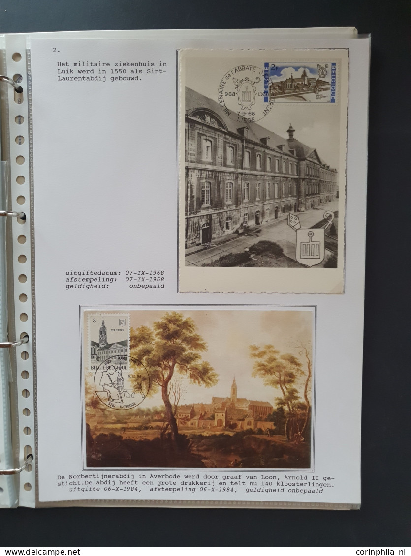 Cover 1915-1984c. topics collection Maximum Cards (approx. 170 ex.) France, Belgium and Spain including Artists, Cathedr