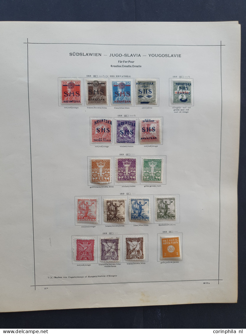 1860c. onwards collections Poland, Bulgaria, Fiume, Spanish Andorre (including 1928 overprint set), Albania, Yugoslavia,