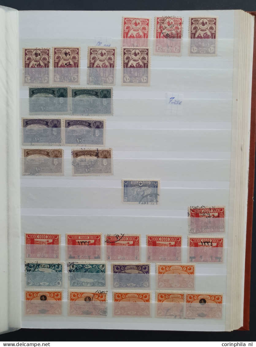 18621-1970 ca., stock with Greece, Turkey and Cyprus (high values fiscally used) in 2 stockbooks