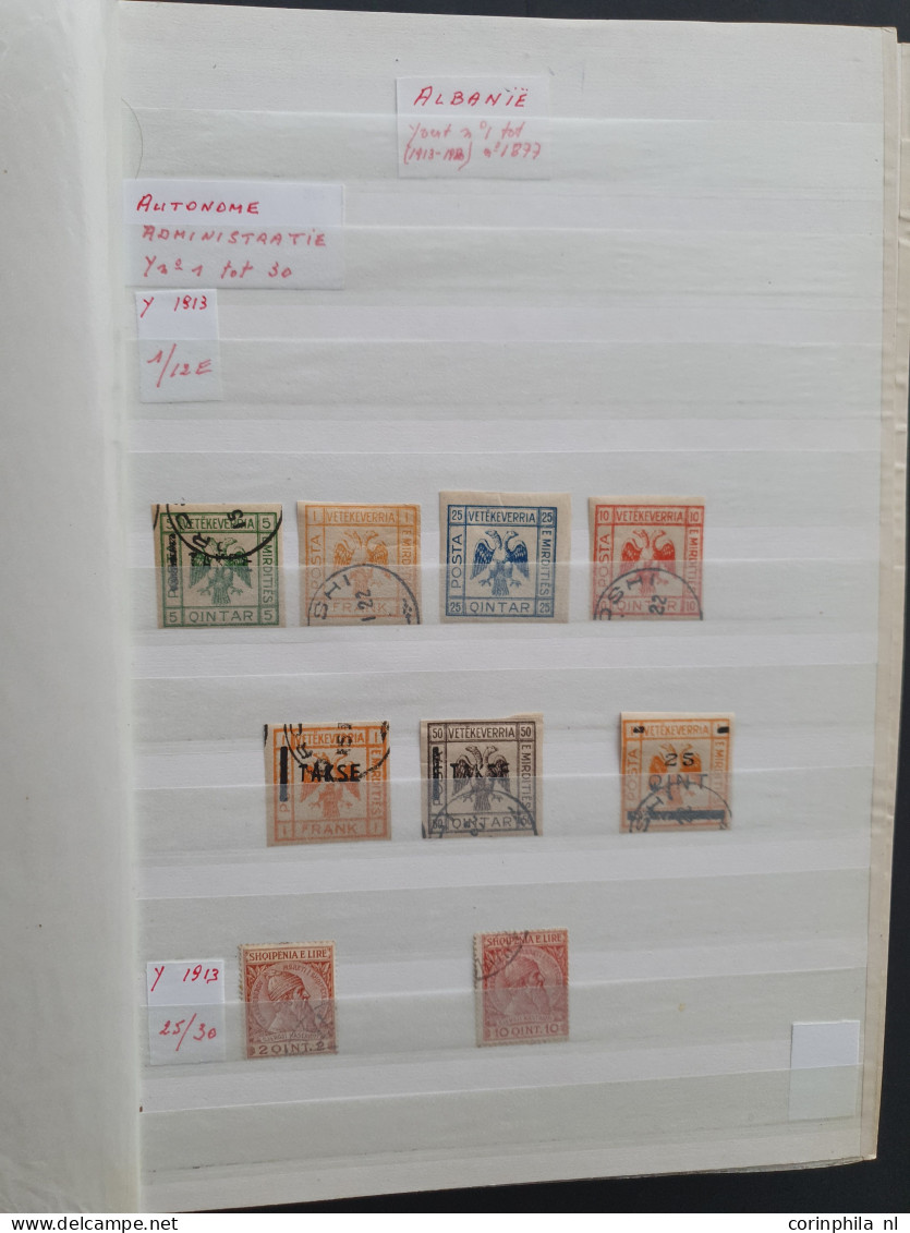 1881/2016 stock Bulgaria, Yugoslavia and Albania used */** with a large number of stamps and sheetlets, some better item