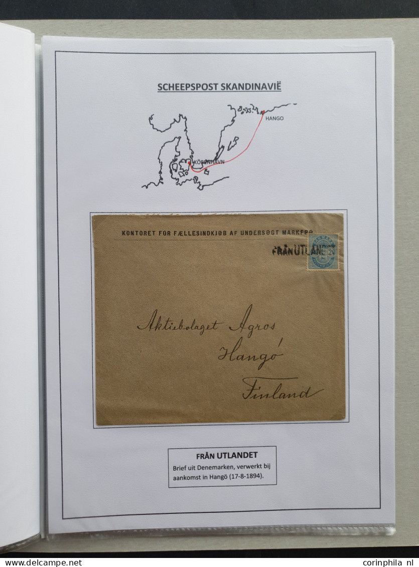 Cover 1832/1932 collection of 13 shipmail covers including stampless covers with better cancellations e.g. Danemarck Par