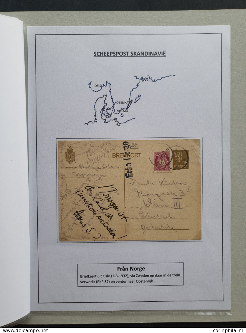 Cover 1832/1932 collection of 13 shipmail covers including stampless covers with better cancellations e.g. Danemarck Par