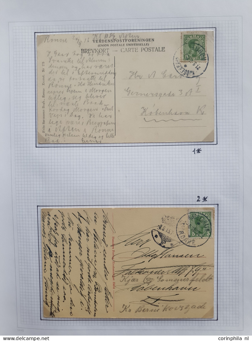 Cover 1855c. onwards collection in-and outcoming shipmail (approx 71 items) starting with Denmark incl. better cancellat