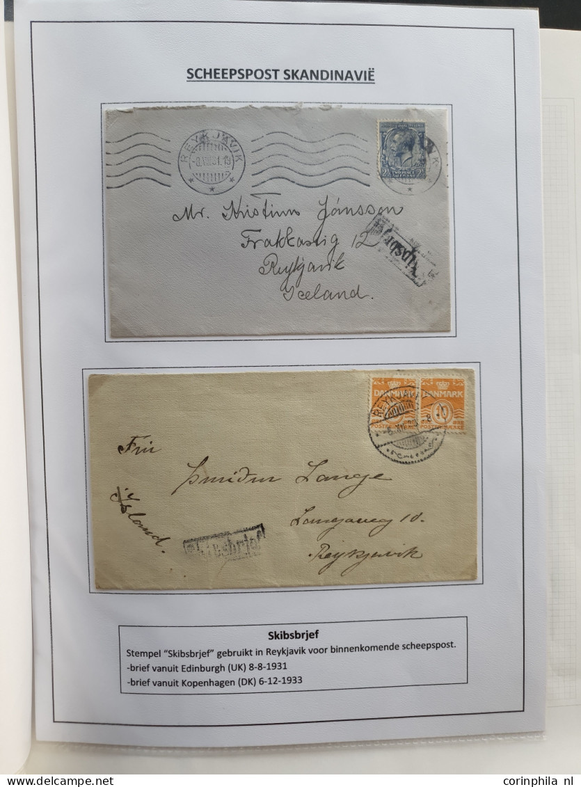 Cover 1860/1977 Collection In- And Outcoming Shipmail Scandinavia (about 78 Covers) Including Ferry Service, Parcel Card - Altri - Europa