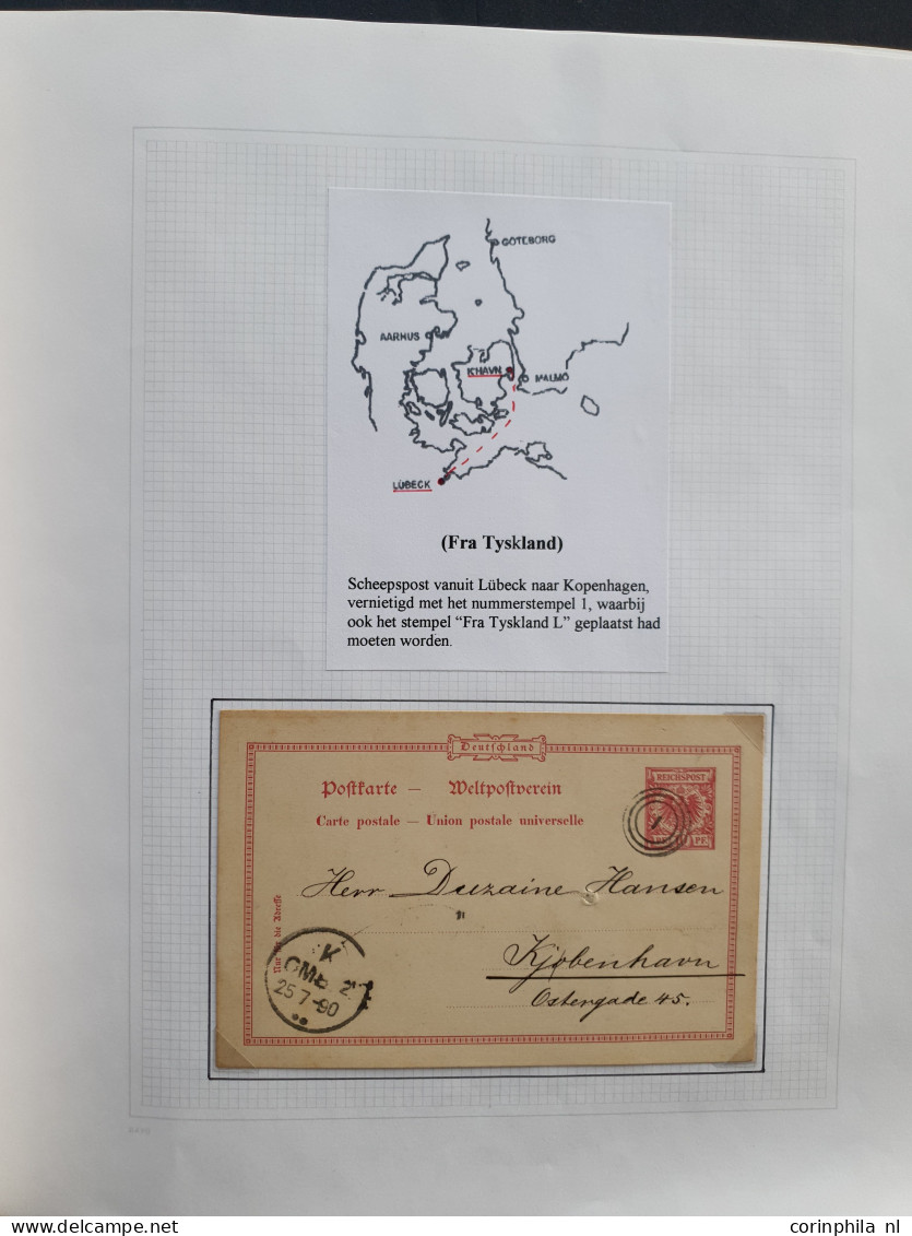 Cover 1860/1977 collection in- and outcoming shipmail Scandinavia (about 78 covers) including ferry service, parcel card