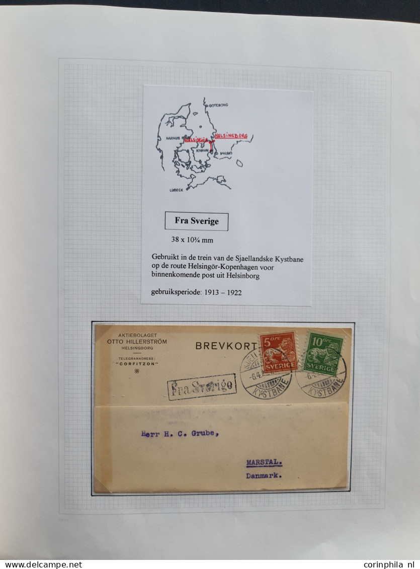 Cover 1860/1977 collection in- and outcoming shipmail Scandinavia (about 78 covers) including ferry service, parcel card