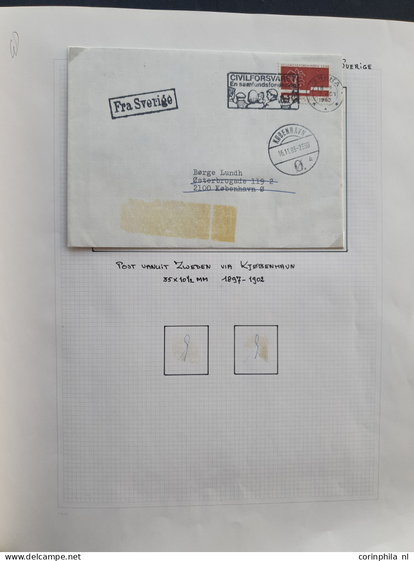 Cover 1860/1977 collection in- and outcoming shipmail Scandinavia (about 78 covers) including ferry service, parcel card