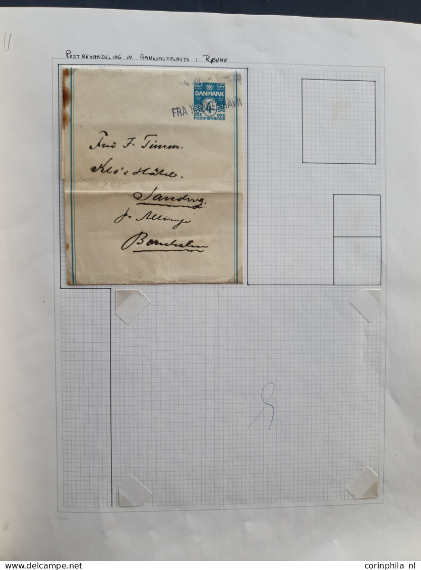 Cover 1860/1977 collection in- and outcoming shipmail Scandinavia (about 78 covers) including ferry service, parcel card