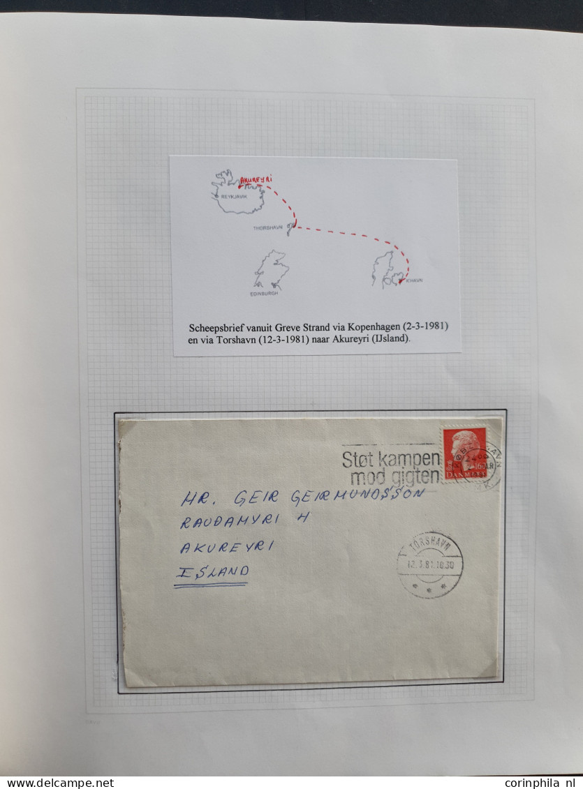 Cover 1860/1977 collection in- and outcoming shipmail Scandinavia (about 78 covers) including ferry service, parcel card