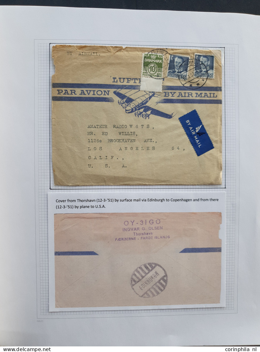 Cover 1860/1977 collection in- and outcoming shipmail Scandinavia (about 78 covers) including ferry service, parcel card