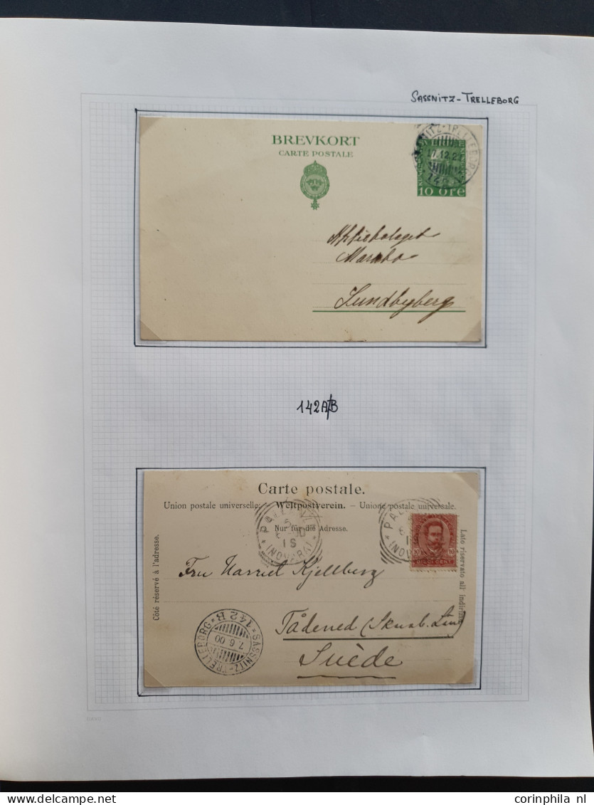 Cover 1860/1977 collection in- and outcoming shipmail Scandinavia (about 78 covers) including ferry service, parcel card