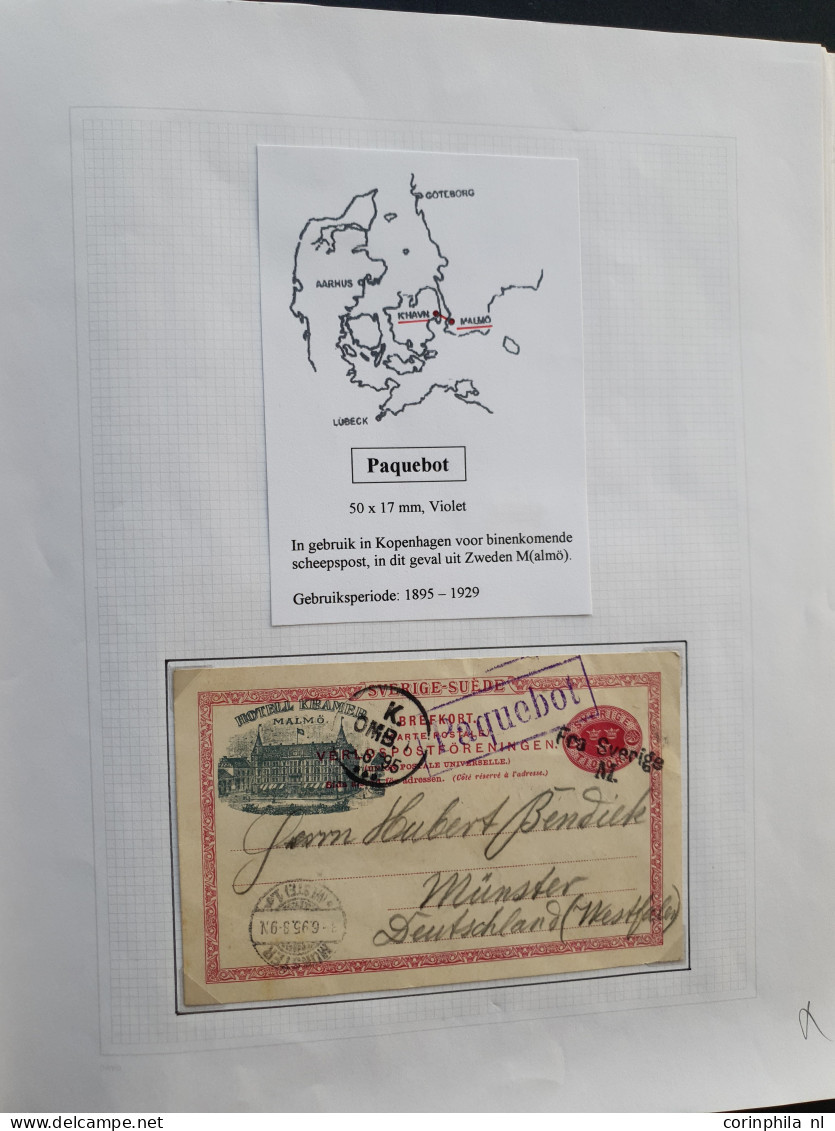 Cover 1863/1989 Collection Shipmail With Approx. 46 Covers Cancelled 'Paquebot' Incl. Better Items. E.g. Fra Sverige M C - Europe (Other)