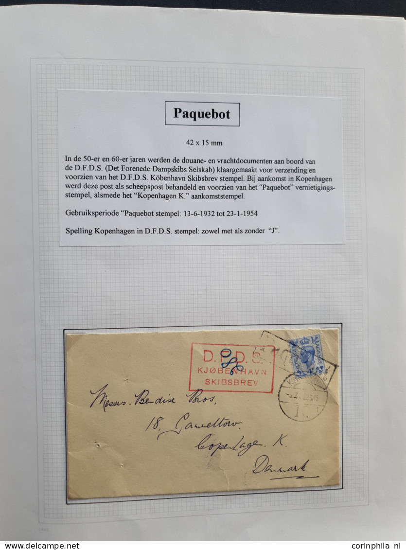 Cover 1863/1989 collection shipmail with approx. 46 covers cancelled 'Paquebot' incl. better items. e.g. Fra Sverige M c