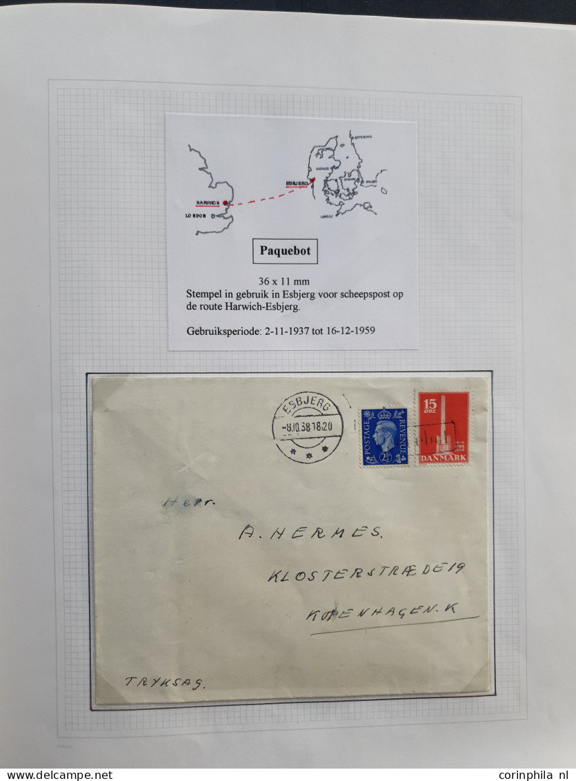 Cover 1863/1989 collection shipmail with approx. 46 covers cancelled 'Paquebot' incl. better items. e.g. Fra Sverige M c