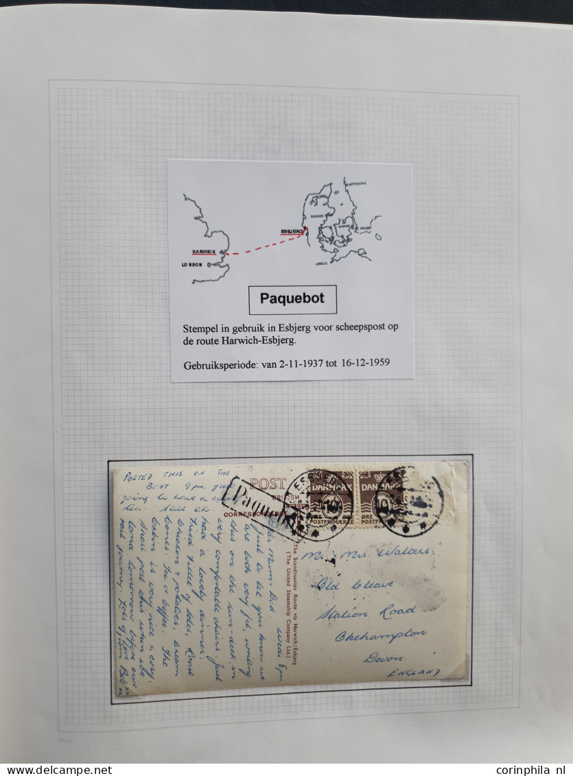 Cover 1863/1989 collection shipmail with approx. 46 covers cancelled 'Paquebot' incl. better items. e.g. Fra Sverige M c