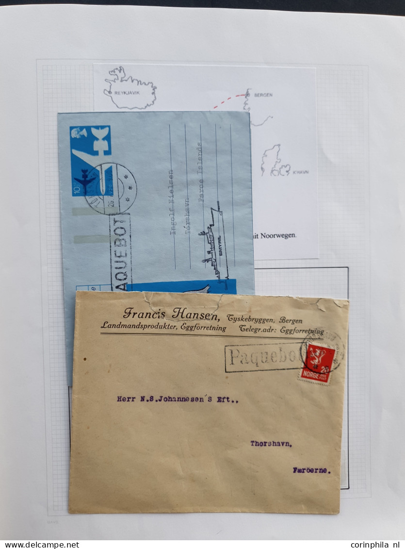 Cover 1863/1989 collection shipmail with approx. 46 covers cancelled 'Paquebot' incl. better items. e.g. Fra Sverige M c