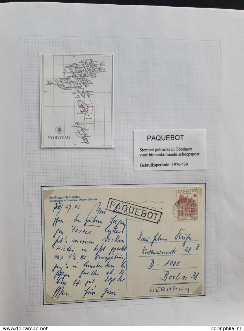 Cover 1863/1989 collection shipmail with approx. 46 covers cancelled 'Paquebot' incl. better items. e.g. Fra Sverige M c