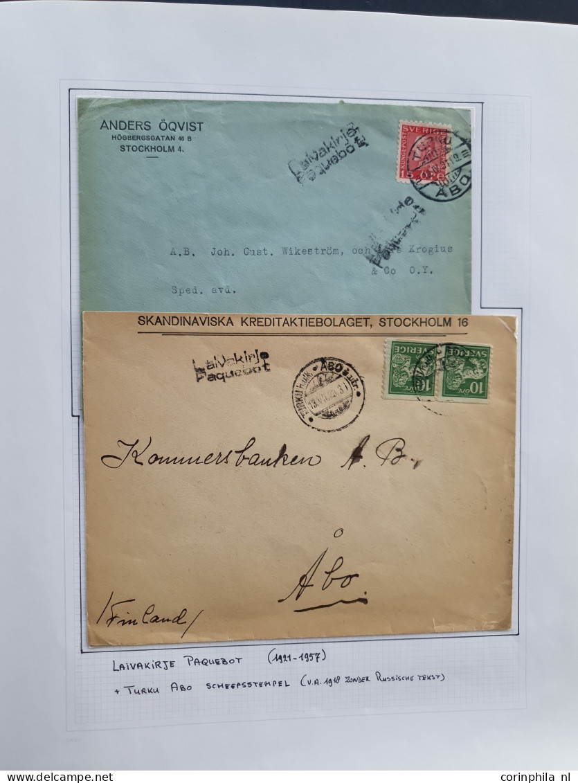 Cover 1863/1989 collection shipmail with approx. 46 covers cancelled 'Paquebot' incl. better items. e.g. Fra Sverige M c