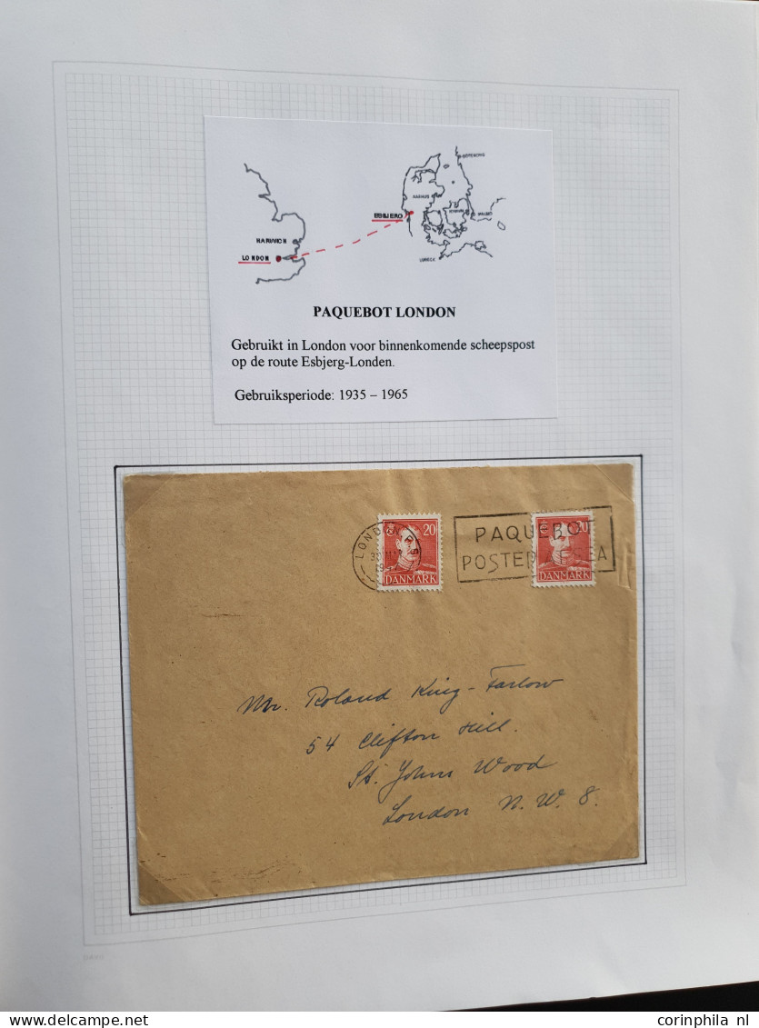 Cover 1863/1989 collection shipmail with approx. 46 covers cancelled 'Paquebot' incl. better items. e.g. Fra Sverige M c