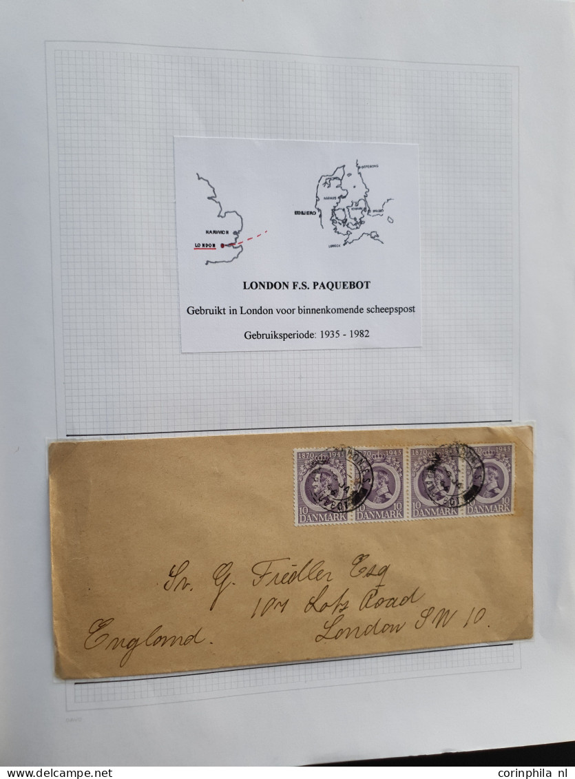 Cover 1863/1989 collection shipmail with approx. 46 covers cancelled 'Paquebot' incl. better items. e.g. Fra Sverige M c