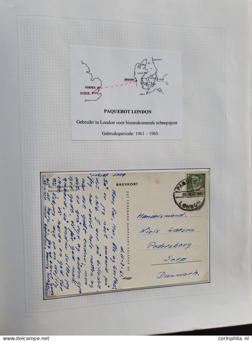 Cover 1863/1989 collection shipmail with approx. 46 covers cancelled 'Paquebot' incl. better items. e.g. Fra Sverige M c