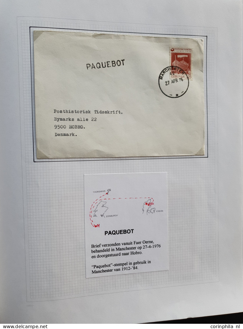 Cover 1863/1989 collection shipmail with approx. 46 covers cancelled 'Paquebot' incl. better items. e.g. Fra Sverige M c