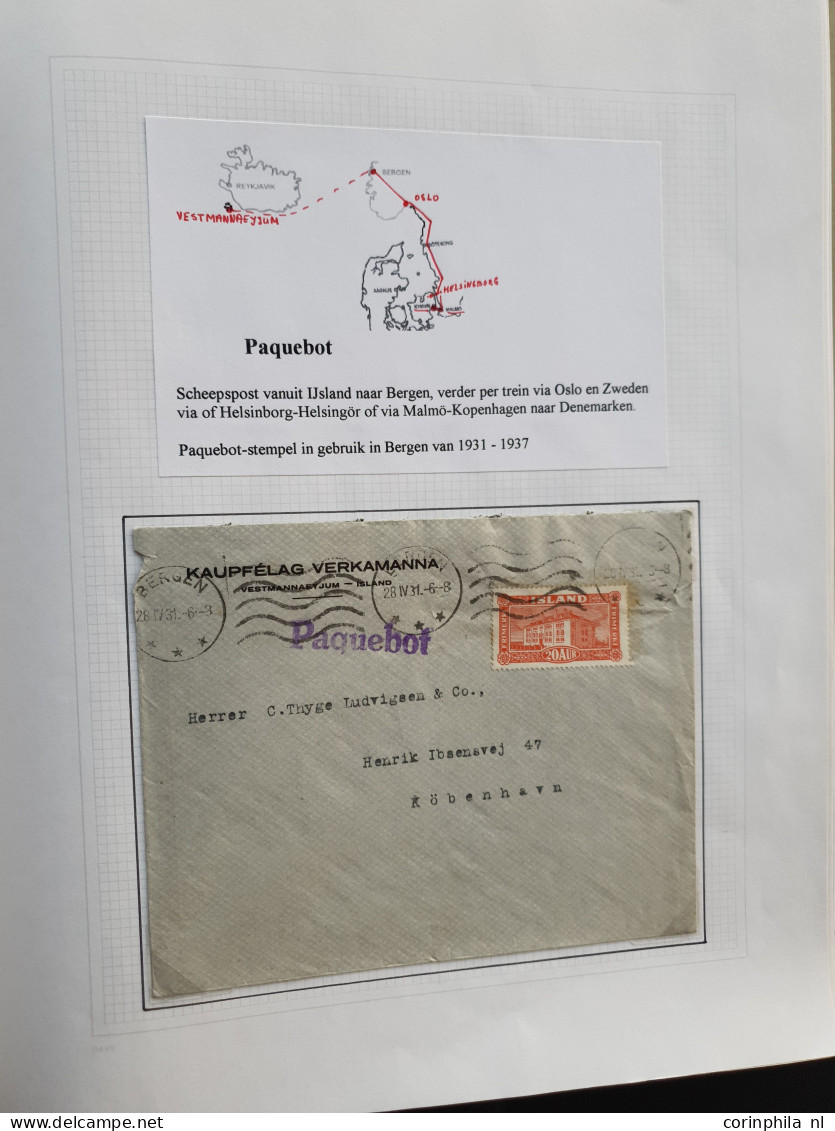 Cover 1863/1989 collection shipmail with approx. 46 covers cancelled 'Paquebot' incl. better items. e.g. Fra Sverige M c