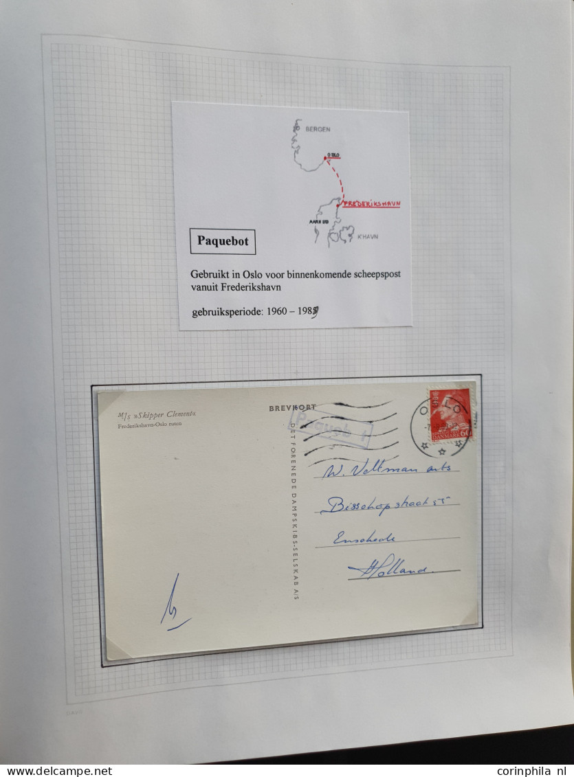 Cover 1863/1989 collection shipmail with approx. 46 covers cancelled 'Paquebot' incl. better items. e.g. Fra Sverige M c