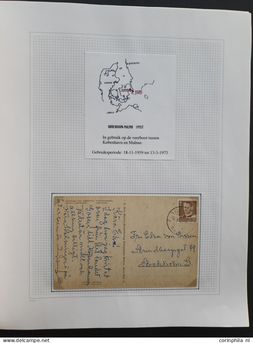 Cover 1854/1973 collection in- and outcoming shipmail including better items e.g. stampless cover with Fra Stettin cance