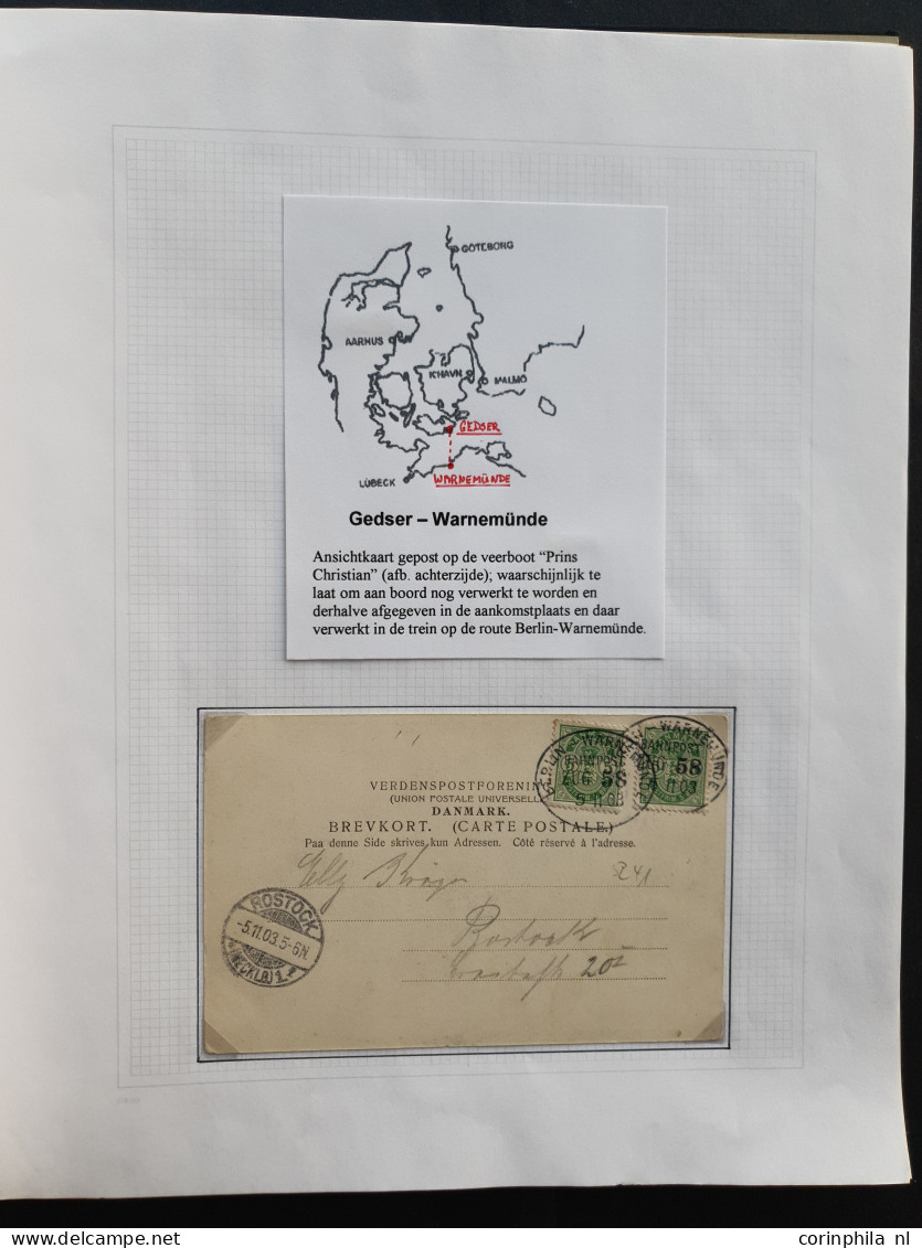 Cover 1854/1973 collection in- and outcoming shipmail including better items e.g. stampless cover with Fra Stettin cance