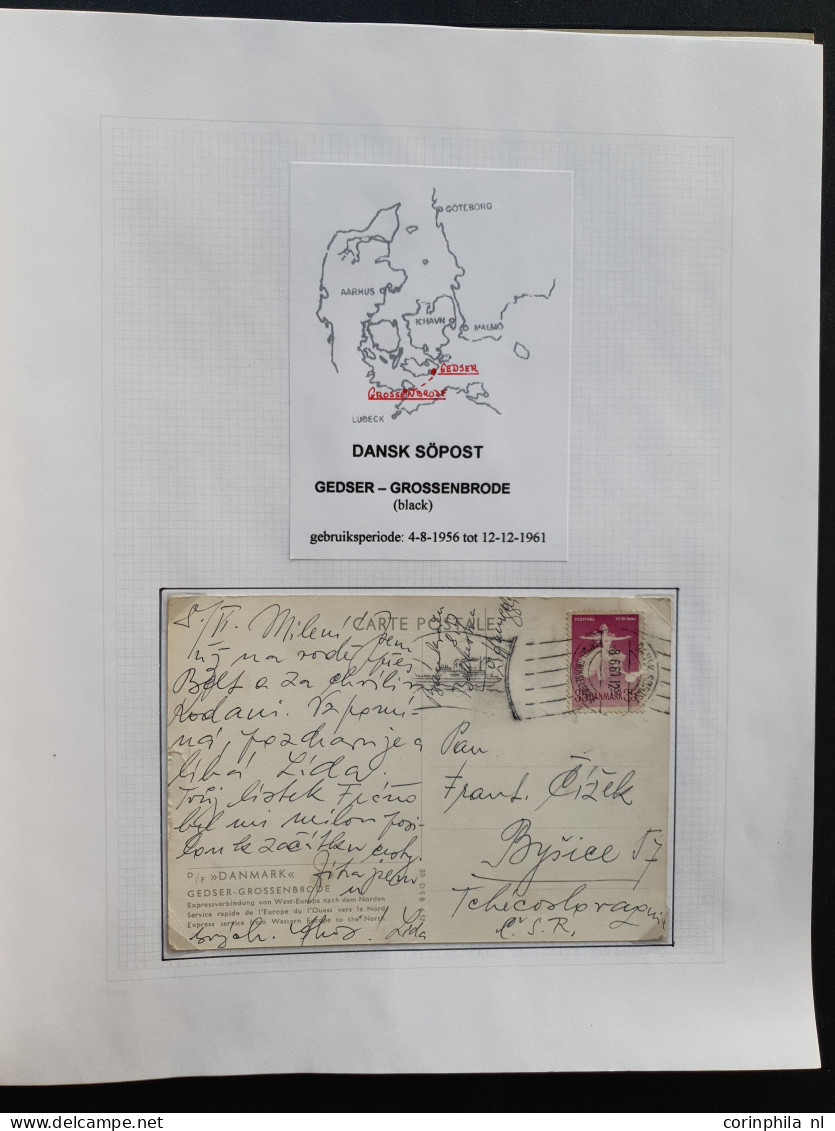 Cover 1854/1973 collection in- and outcoming shipmail including better items e.g. stampless cover with Fra Stettin cance