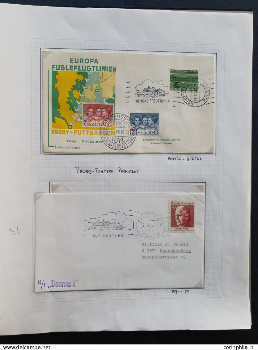 Cover 1854/1973 collection in- and outcoming shipmail including better items e.g. stampless cover with Fra Stettin cance