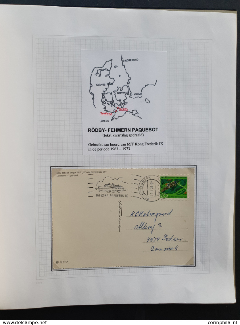 Cover 1854/1973 collection in- and outcoming shipmail including better items e.g. stampless cover with Fra Stettin cance