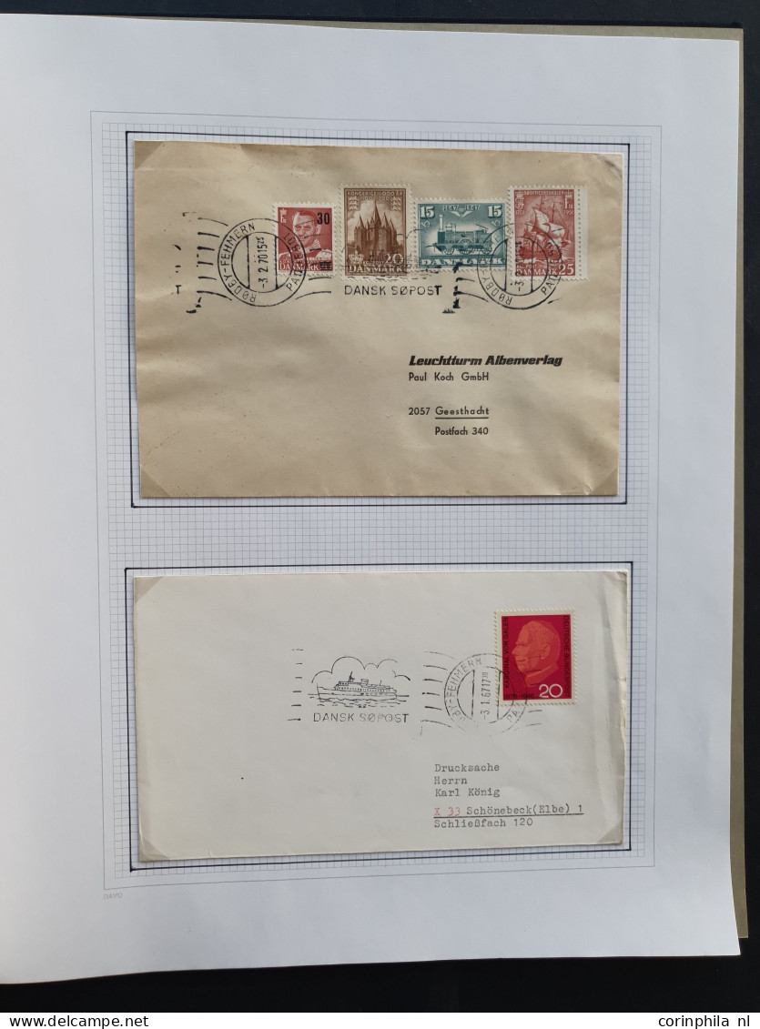 Cover 1854/1973 collection in- and outcoming shipmail including better items e.g. stampless cover with Fra Stettin cance