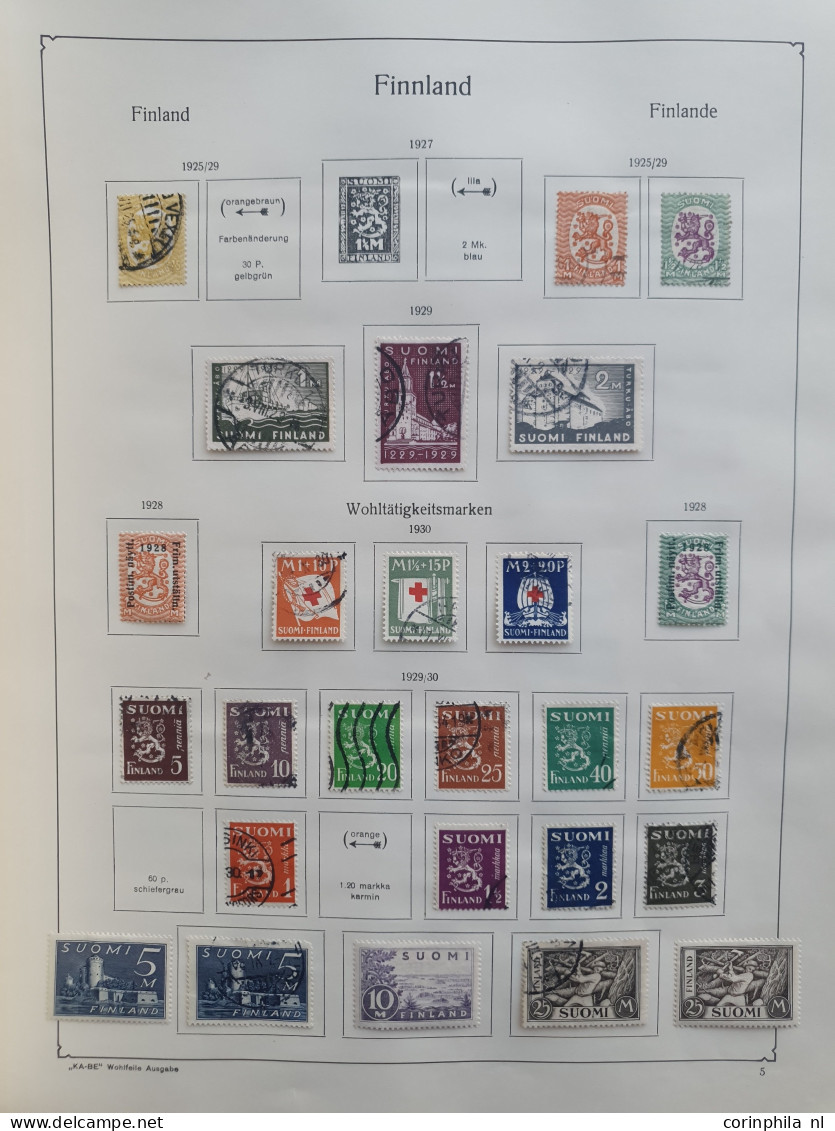 1855/1961 collection used and */** including better items e.g. Danish West Indies, Norway no.1, Finland no.2  etc. (part
