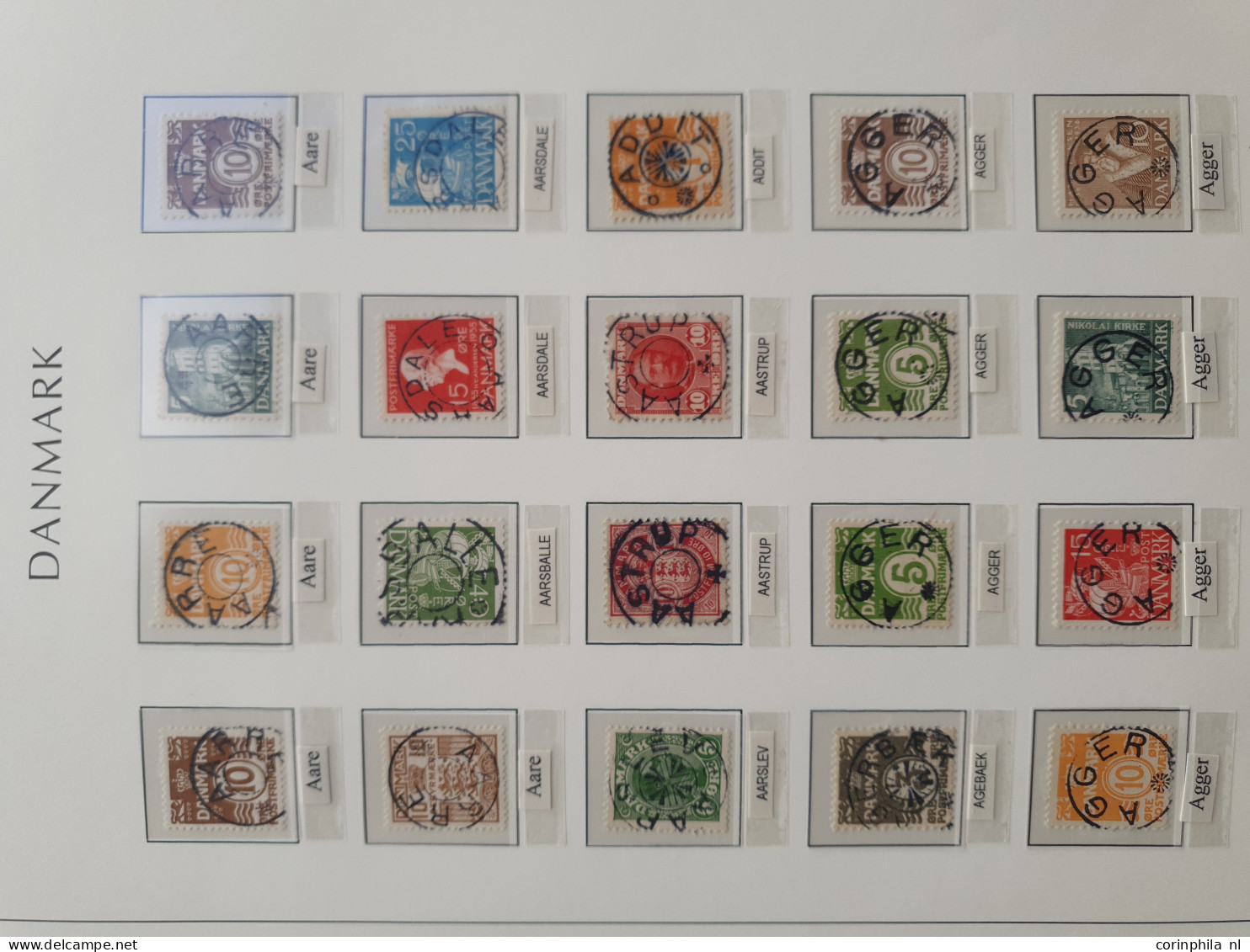 1874/1940, Star cancellations (Stjernestempler), comprehensive and advanced collection with ca.3200 stamps/fragments, 42