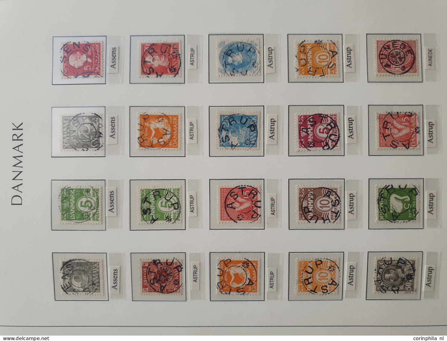 1874/1940, Star cancellations (Stjernestempler), comprehensive and advanced collection with ca.3200 stamps/fragments, 42