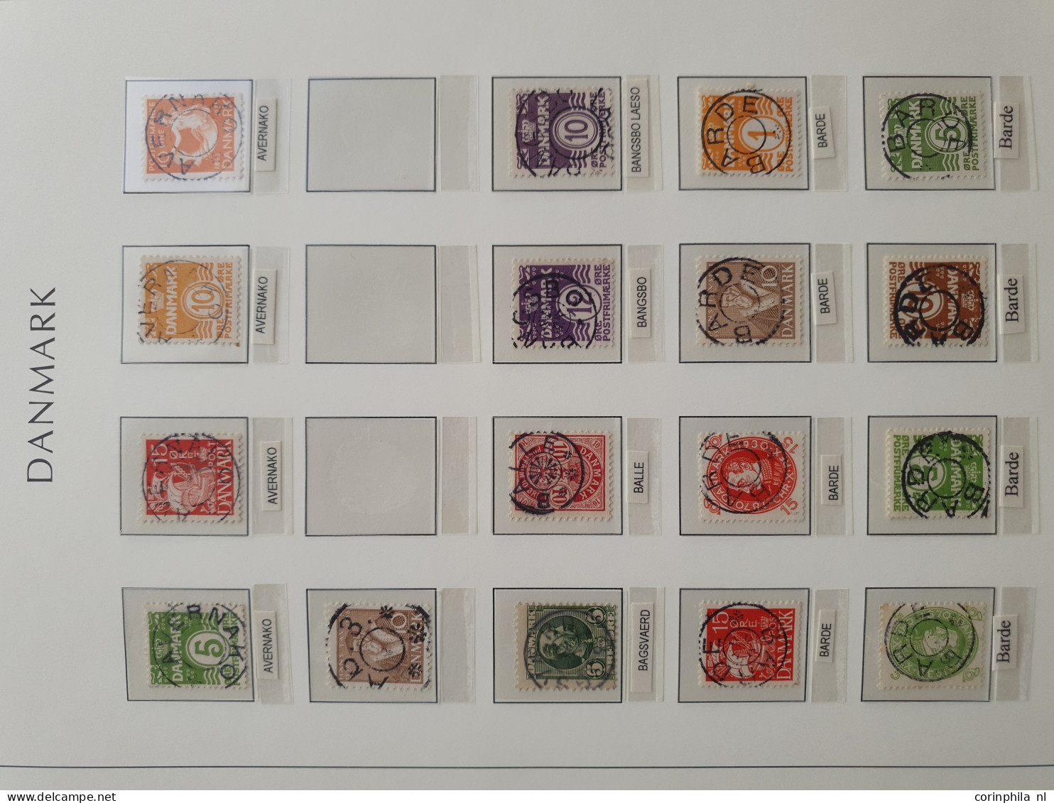 1874/1940, Star cancellations (Stjernestempler), comprehensive and advanced collection with ca.3200 stamps/fragments, 42