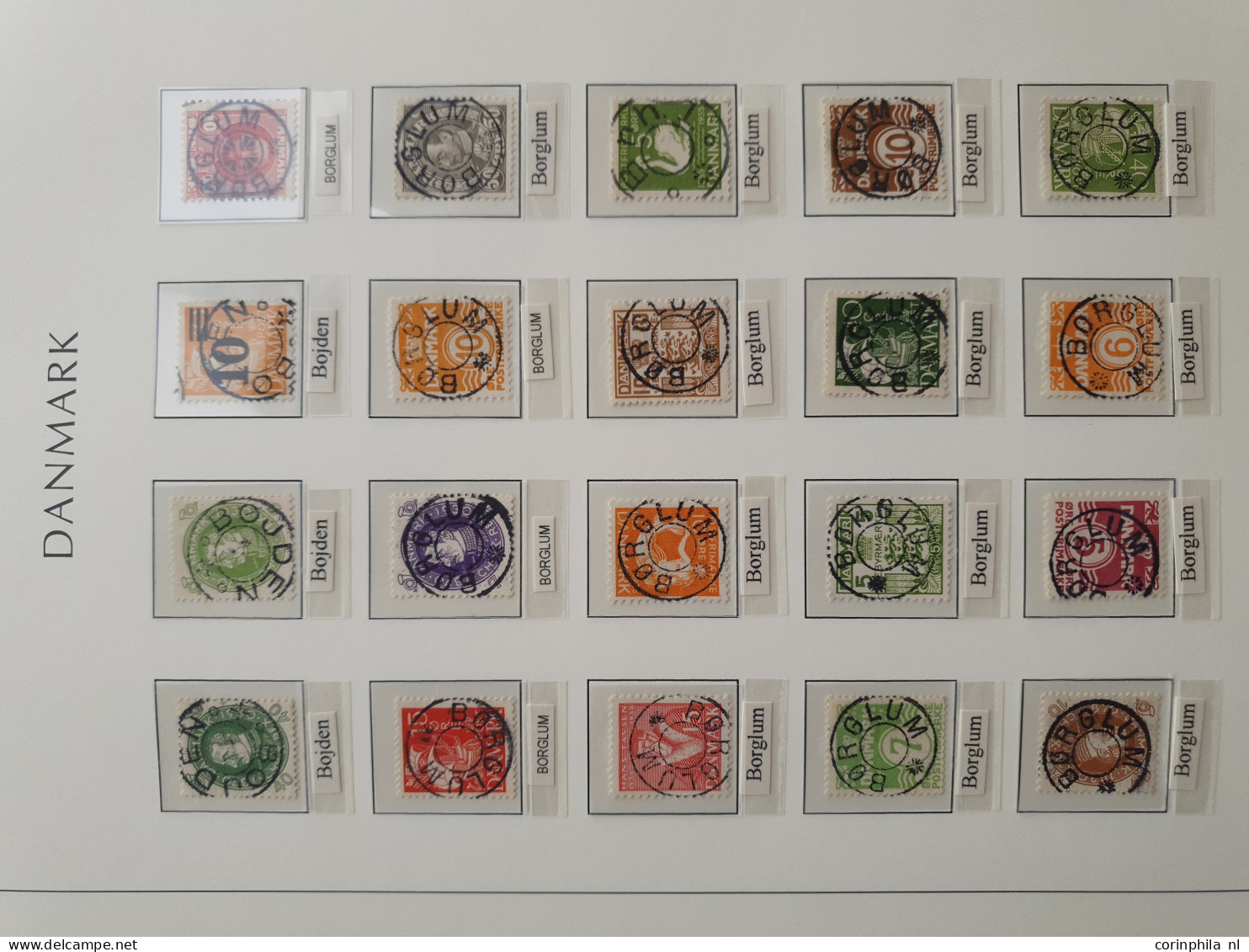 1874/1940, Star cancellations (Stjernestempler), comprehensive and advanced collection with ca.3200 stamps/fragments, 42