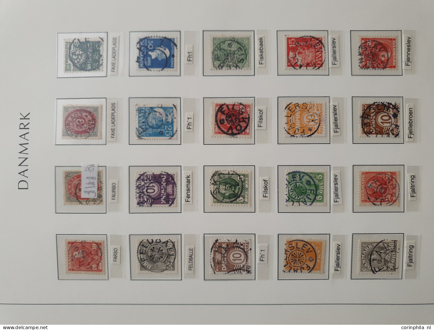 1874/1940, Star cancellations (Stjernestempler), comprehensive and advanced collection with ca.3200 stamps/fragments, 42