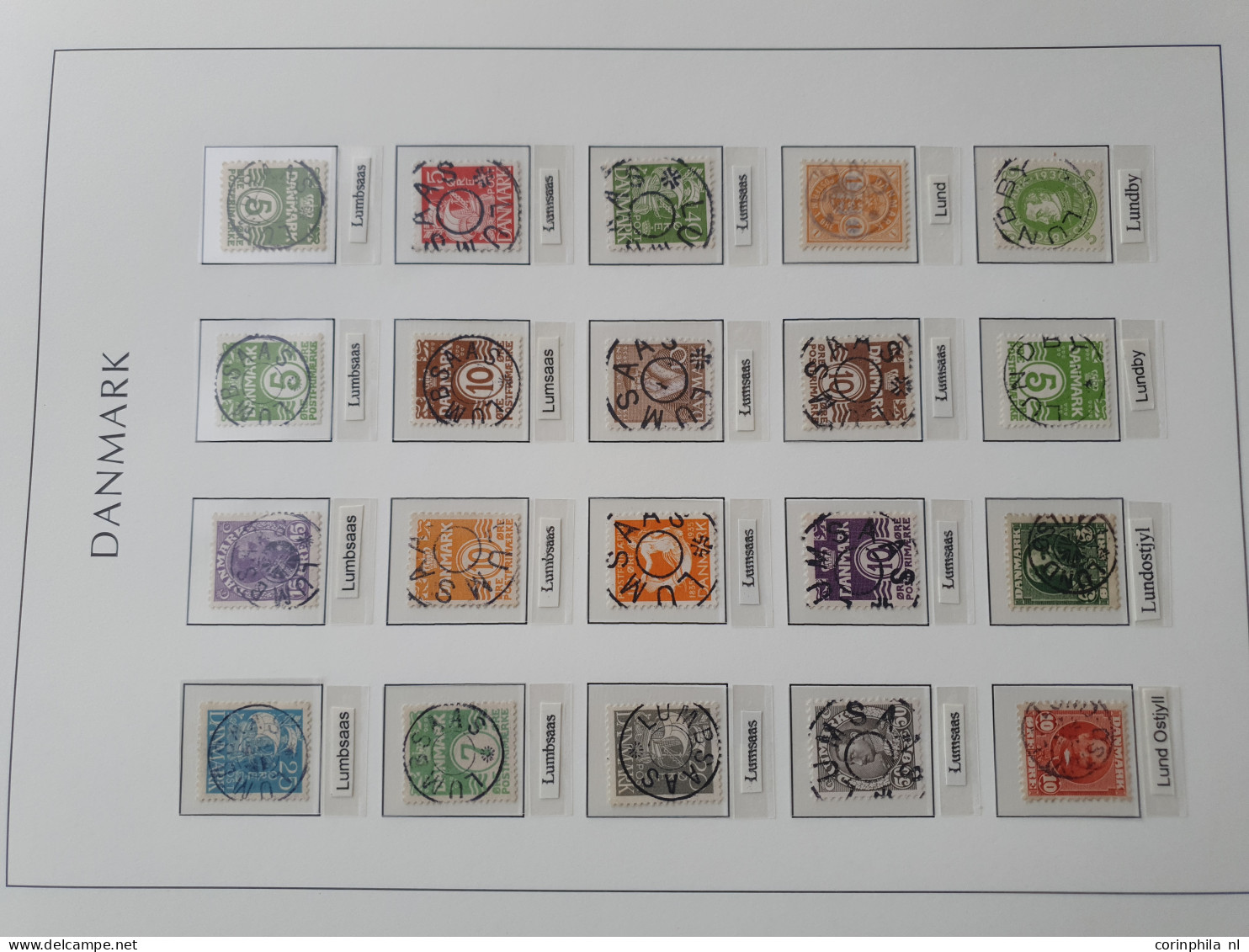 1874/1940, Star cancellations (Stjernestempler), comprehensive and advanced collection with ca.3200 stamps/fragments, 42